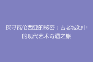 探寻瓦伦西亚的秘密：古老城池中的现代艺术奇遇之旅