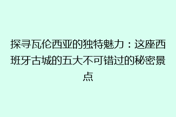 探寻瓦伦西亚的独特魅力:这座西班牙古城的五大不可错过的秘密景点